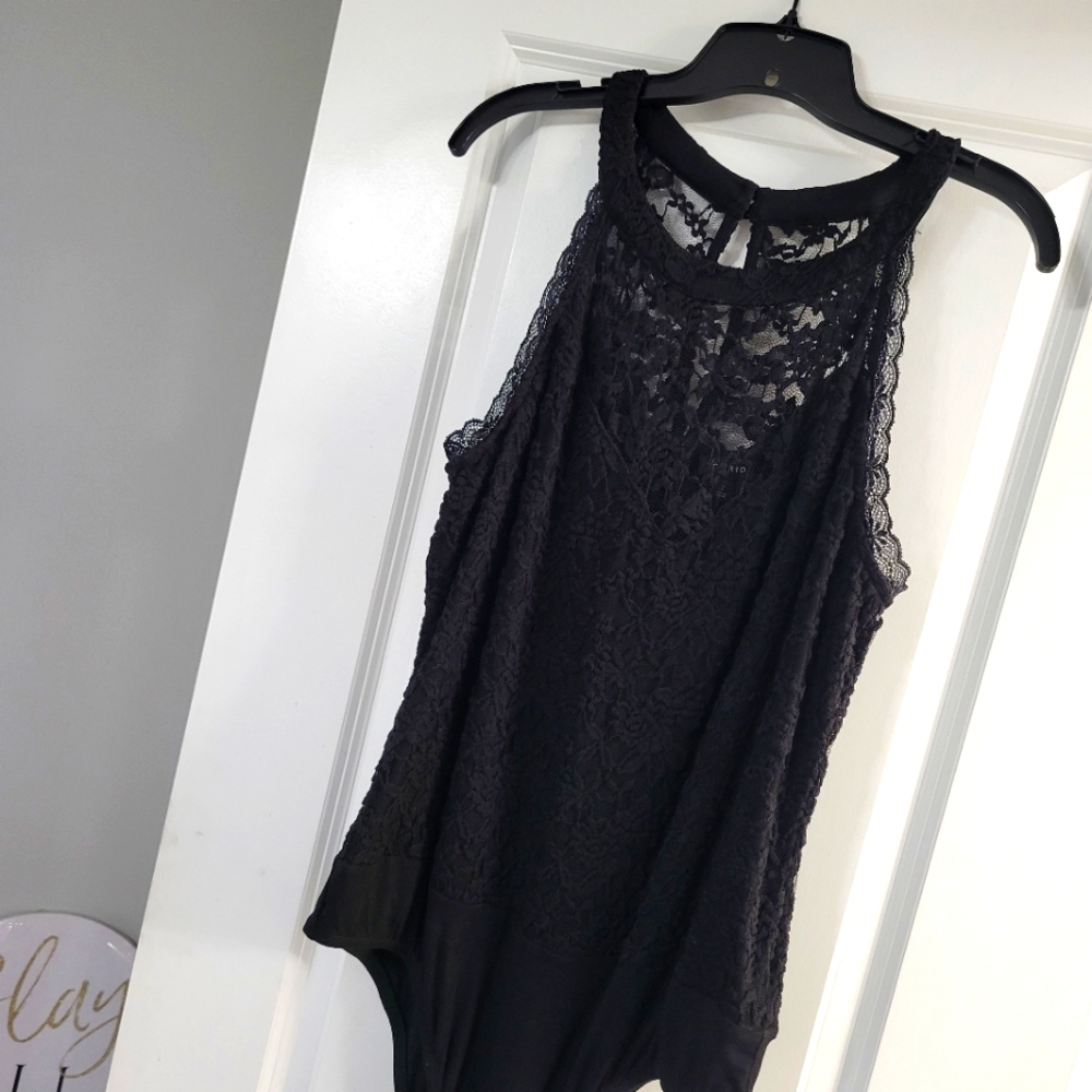Torrid 1X Black Lace Bodysuit (14-16)